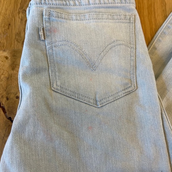 Girls Levi Strauss Silver Tab Baggy‎ Light Wash Denim Jeans SZ 12 Reg - Picture 8 of 8